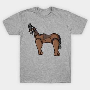 The Iron Horse - Cyberpunk Equine Construct Concept Art T-Shirt